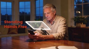 Magnifying Glass with Light for Reading, Rechargeable 5X Full Page Book Magnifer Neck Wearable Hands Free & Handheld Large Lighted Desk Magnifying Glasses for Crafts Close Work