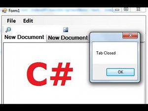 C# Tutorial 69:Remove Current selected tabpage from Tabcontrol using C#
