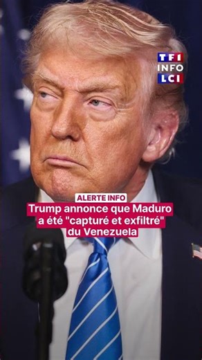 Trump annonce que Maduro a été "capturé et exfiltré" du Venezuela｜TF1 INFO