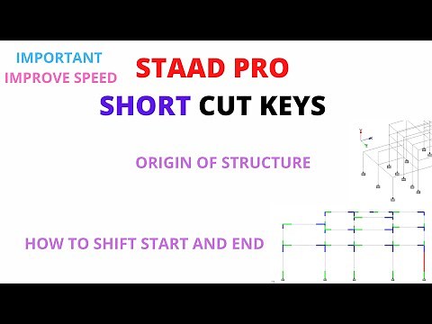 staad pro short cut keys : most useful: how to see node, member number and loading values etc