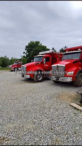 Important to check everything on the stone slinger before using it. • • • #bluecollarlife #bluecollar #trucking #truckinglife #stoneslinger #fyp #reels | Glenn Kelich