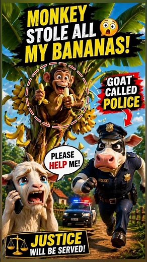 Hardworking Goat’s Story 😢 | Banana Tree 🍌 and the Clever Monkey 🐒 | Emotional Moral Story