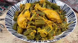 39K views · 1.8K reactions | Chicken okra curry recipe is one of my most popular recipes. You will undoubtedly appreciate this bhindi chicken curry recipe. Full Recipe Here: https://www.cookwithnabeela.com/recipe/chicken-okra-curry/ | Cook with Nabeela | Facebook