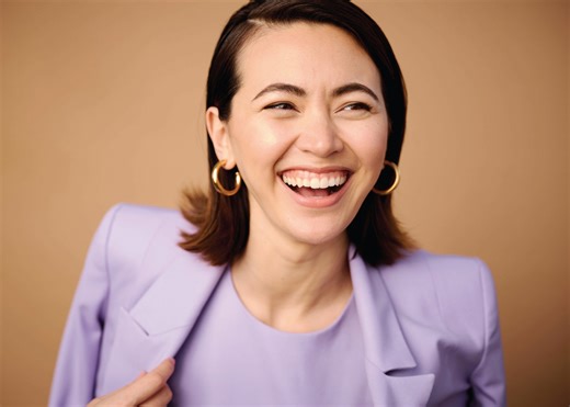 'jessica henwick in purple blazer laughing' Poster, picture, metal print, paint by ストリートチルドレン | Displate