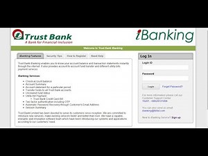 Trust Bank Internet Banking iBanking Service Registration ট্রাস্ট ব্যাংক ইন্টারনেট ব্যাংকিং