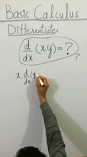 😳 CLEAN BASIC CALCULUS Differentiate d/dx(xy)=? #Shorts