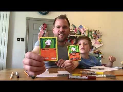 How to draw a Pokemon Card (Pancham) - Daddy Draws