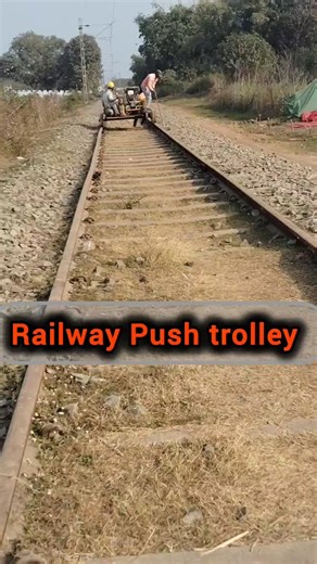 Railway Push Trolley on Track | Real Inspection Work 🚆