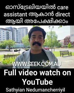 442K views · 4.2K reactions | Care assistant job in Australia | Sathyan Nedumanchery | Facebook