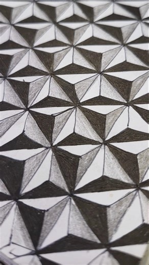 3D shapes Pattern #art #artandcraft #drawing