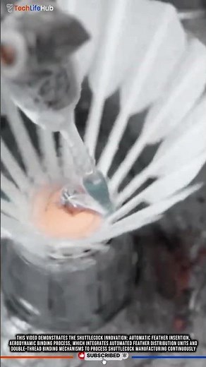 Shuttlecock Innovation: Automatic Feather Insertion, Aerodynamic Binding Process #tech
