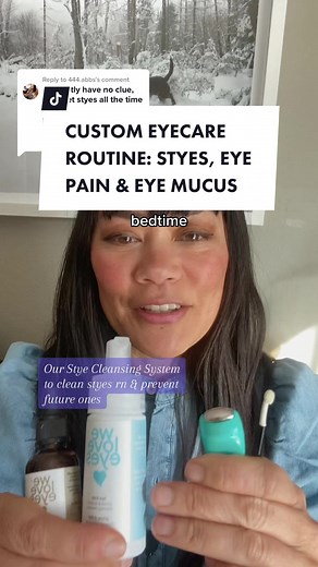 Replying to @444.abbs Lots of eye problems all related to ocular inflammation. Here we combine our Stye Cleansing System with Optase eye drops and customize how you do these steps for optimal results. CUSTOM EYECARE ROUTINE: STYES, EYE PAIN & EYE MUCUS #eyecareroutine #eyecareroutinetips #eyecareroutinehack #weloveeyes #weloveeyesxo #drtanyagill #eyetok #eyetok👁️ #eyecaretips #eyecare