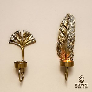 Gold Leaf Wall Candle Holder – Metal Wall Sconce for Tealight, Modern Nature-inspired Wall Decor, Minimalist Accent, Artistic Candle Holder - Etsy Canada