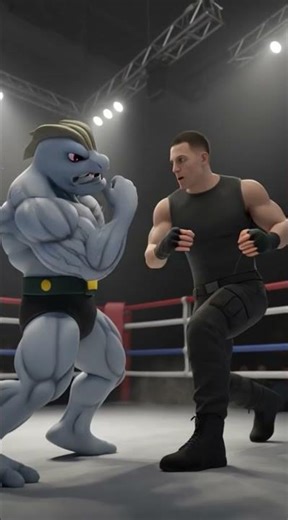 REAL POKÉMON FIGHT! Machoke vs. Human 🤯 #hitmonlee #pokemon #kingofstreet