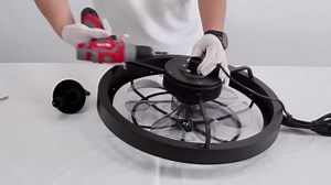 Outdoor Ceiling Fan with Light for Patio, 20" Waterproof All-Weather Plug-in Hanging Fan, Smart APP/Remote Control, 3CCT Dimmable LED, Caged Design for Gazebo, Pergola, Porch