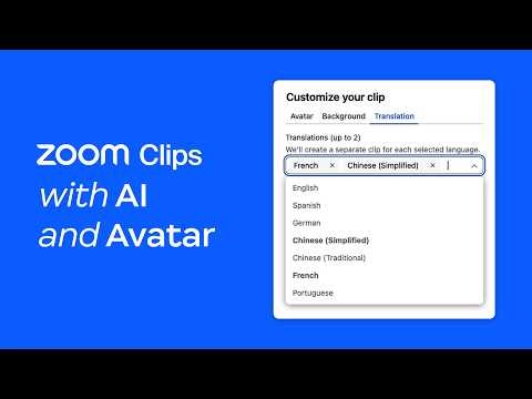 Zoom Clips with AI and Avatar