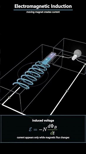 Magnet Through Coil = Electricity Happens #induction #physics #experiment