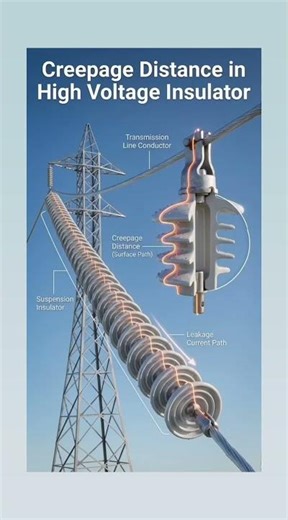 Creepage Distance In High Voltage Insulator #shortsfeed #pablic #itiexam #shorts #youtubeshorts