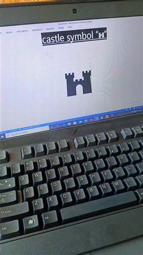 Castle 🏰 Logo in Ms Word By shortcut key | In English | DSH. #msword #usa.