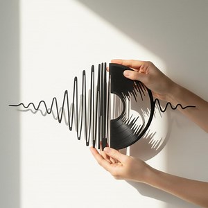 Metal Vinyl Record Soundwave Wall Art, Music Lover Decor - Etsy