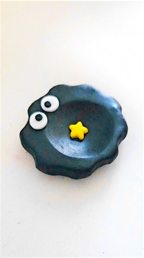Handmade Polymer Clay soot sprite #worrystones #anxietyrelief #shorts #fidgettoys #polymerclay #cute