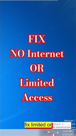 How to Fix “Limited or No Internet Access” in Windows 7