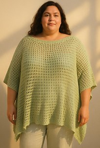 Crocheted Cape – Plus Size – 100% Cotton – Handmade Unique Piece - Etsy