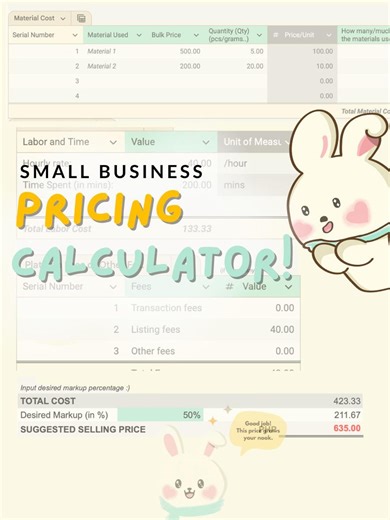 Small Business Pricing Calculator | Google Sheets COGS Tracker (digital Download) - Etsy Canada