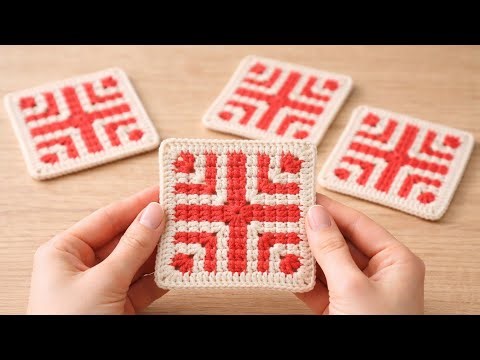 Geometric Granny Square Crochet Pattern I Step by Step Tutorial