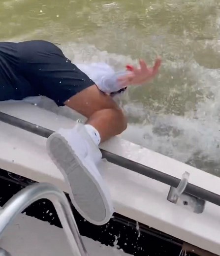 Video captures terrifying moment man is bitten by shark, pulled overboard in the Everglades