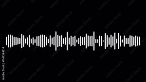 Audio sound waveform animation, Animated sound waveform spectrum with transparent background, Sound audio equalizer animation, Speech wave, sound wave, Audio spectrum
