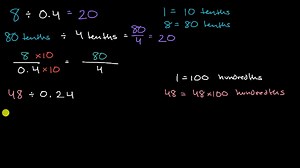 Dividing whole numbers by decimals examples