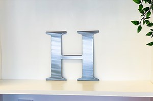 Metal Letter With Powder Coat | Wreath Insert | Custom Letter - Etsy