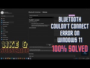 How To Fix Bluetooth Could Not Connect Error on Windows 10 & 11 || Detailed Tutorial 🔥
