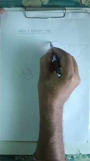 Drawing Asia and Europe Together ✍️#shorts #viral #mapdrawing #worldmap #asiamap #europemap