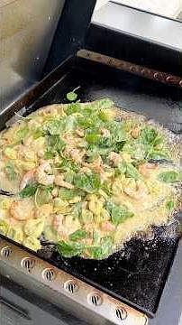 Easy Family Dinner #recipe #easyrecipe #shrimp #ravioli #dinner #blackstone #grill