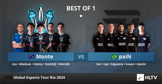 Monte vs paiN at Global Esports Tour Rio 2024