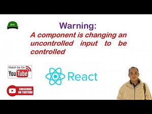 React.js Warning: A component is changing an uncontrolled input to be controlled