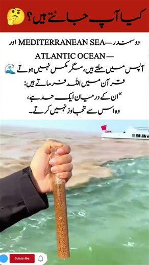 کیا آپ جانتے ہیں؟ دو سمندر جو مل کر بھی مکس نہیں ہوتے! 🌊😲#shorts#viral