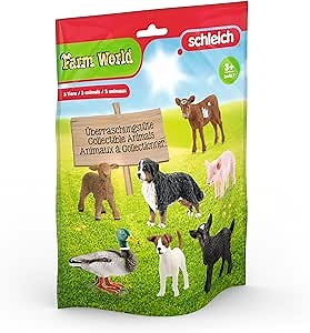 Schleich Farm World Blind Bag - Contains 3 Surprise Farm Animal Toys for Kids Ages 3+