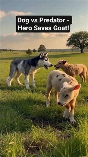 Brave Dog Saves Baby Goat from Predator | AI Wildlife Short Film #shorts