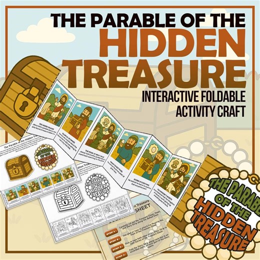Parable of the Hidden Treasure Instant Download Craft, Great for Christian Kid, Homeschooling, Sunday School Lesson, Bible Study, Youthgroup - Etsy