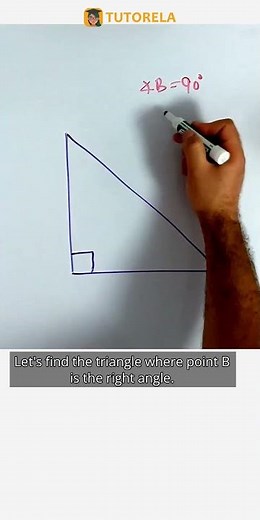 Identify Right Triangles: When Angle B = 90° #Math #Angles #TypesOfAangles(right,Acute,Obtuse,Flat)