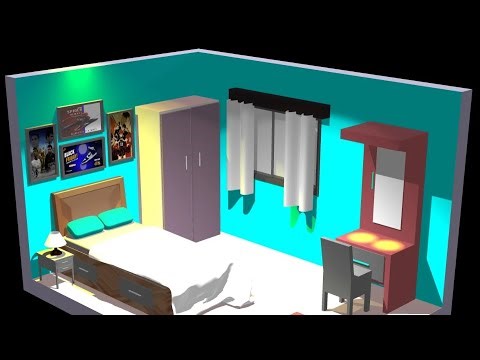 Isometric room 3D model