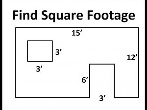 Find Square Footage of a Wall, not including the window and door