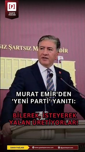 MURAT EMİR'S RESPONSE TO 'NEW PARTY': THEY ARE DELIBERATELY AND INTENTIONALLY FABRICATING LIES!