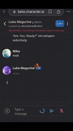 Megurine Luka Character AI Chat - Thank You!