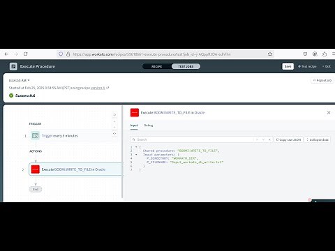 Oracle Database Execute procedure Demo