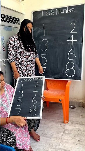 How to draw 1 to 8 number drawing tutorial step by step by mother and daughter #shorts