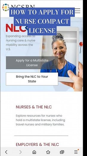 How to apply for Nurse compact License